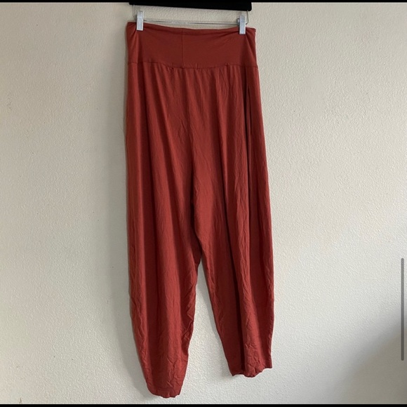 Free People Beach Orange Yoga Wide Leg Hippy Pants - Picture 4 of 6